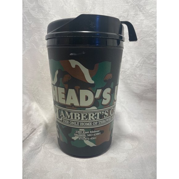 Heads Up Thermo Serv Camo Insulated Mug 1 qt Lamberts Cafe The Only Home of Thro - Picture 10 of 15